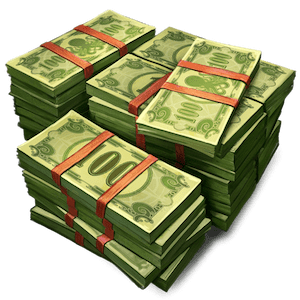 1300 coins to money